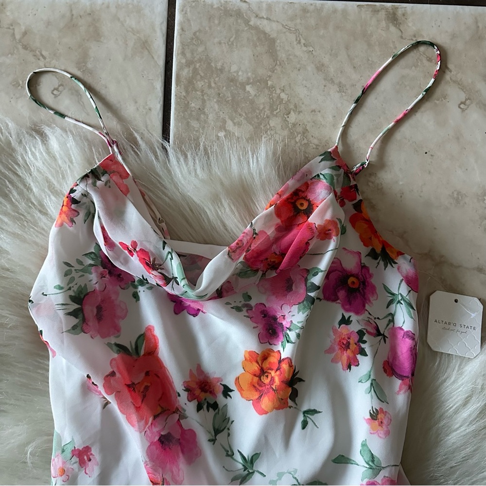 NWT Altar’d State Floral Slip Minidress - Picture 3 of 8